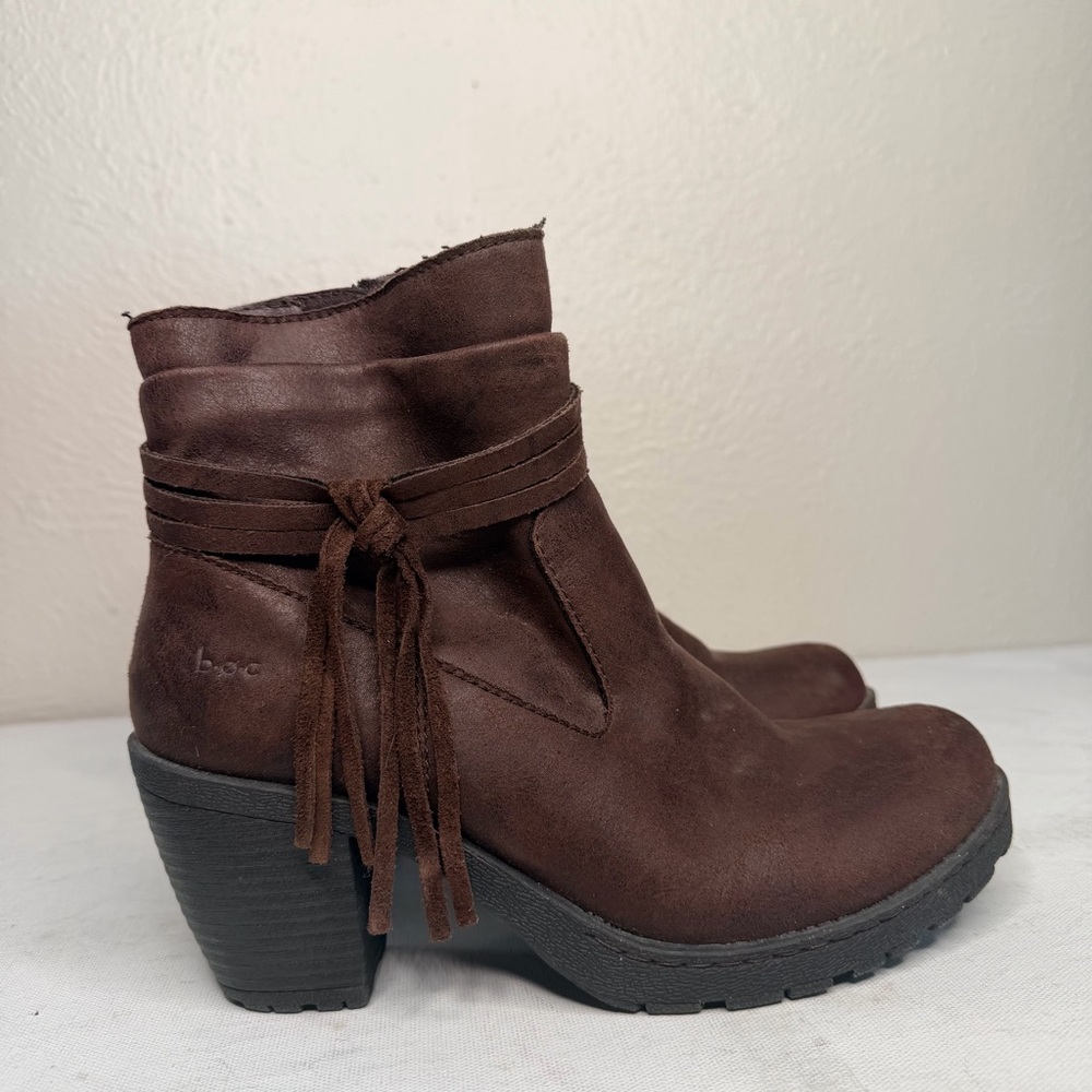 B.o.c. Chocolate brown heeled ankle boots